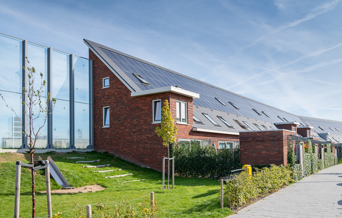 Huizen met zonnepanelen